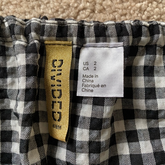 checkered crop top - Picture 2 of 3